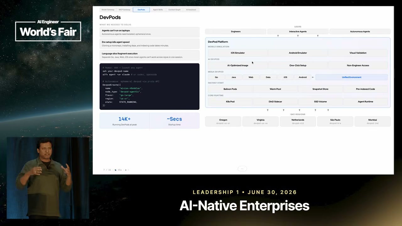 Mega DevPod areas converge on a Unified Environment.